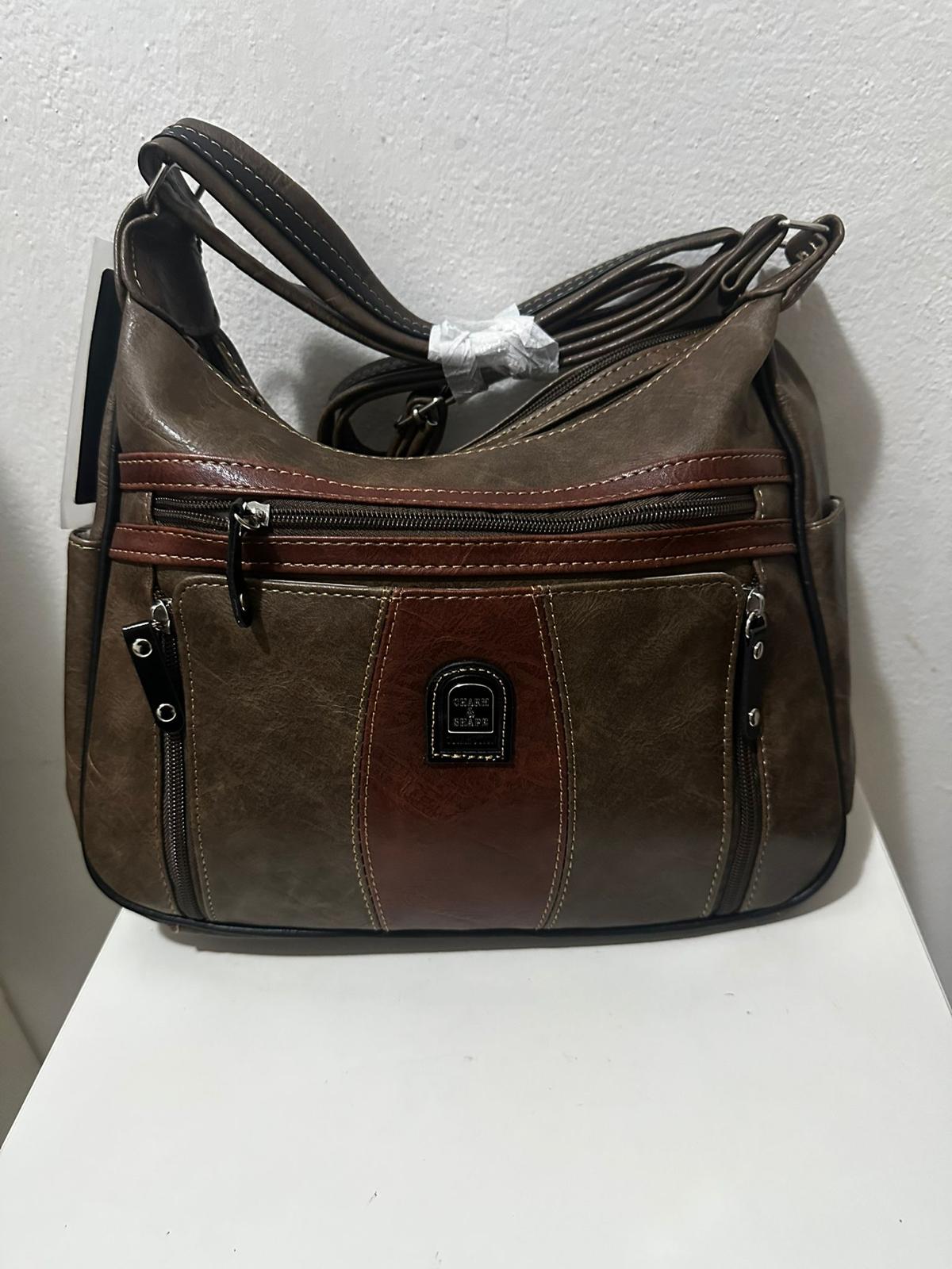 Cartera Bitono Beige Café
